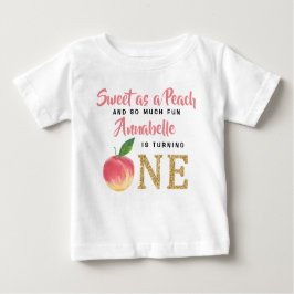 Sweet Peach Girls 1. Geburtstag Baby T-shirt