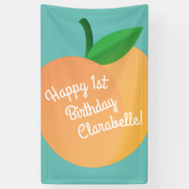 Sweet Peach Niedlich Frucht 1. Geburtstag Party Th Banner