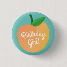 Sweet Peach Niedlich Frucht 1. Geburtstag Party Th Button