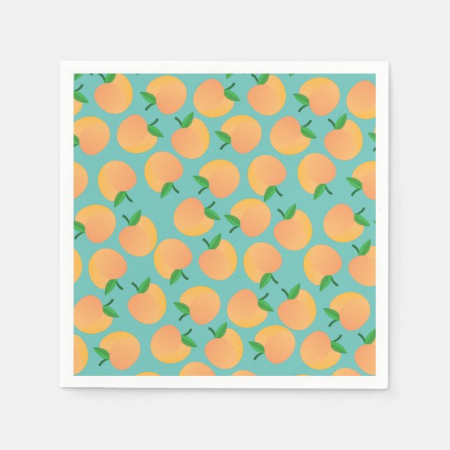 Sweet Peach Niedlich Frucht 1. Geburtstag Party Th Serviette (Vorderseite)