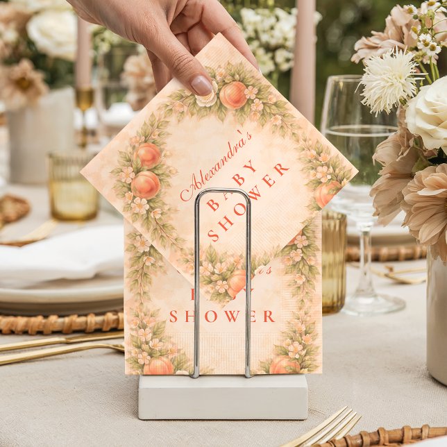 Sweet Peach Orchard Baby Shower Serviette (Von Creator hochgeladen)