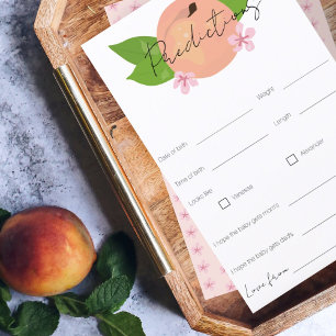 Sweet Peach Vorhersagen für Baby Dusche Spiel