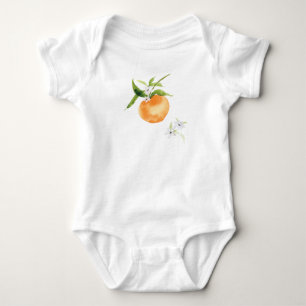 Sweet peach watercolor frucht Baby Bodysuit Strampler