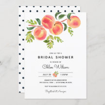 Sweet Peaches Bridal Dusche Einladung