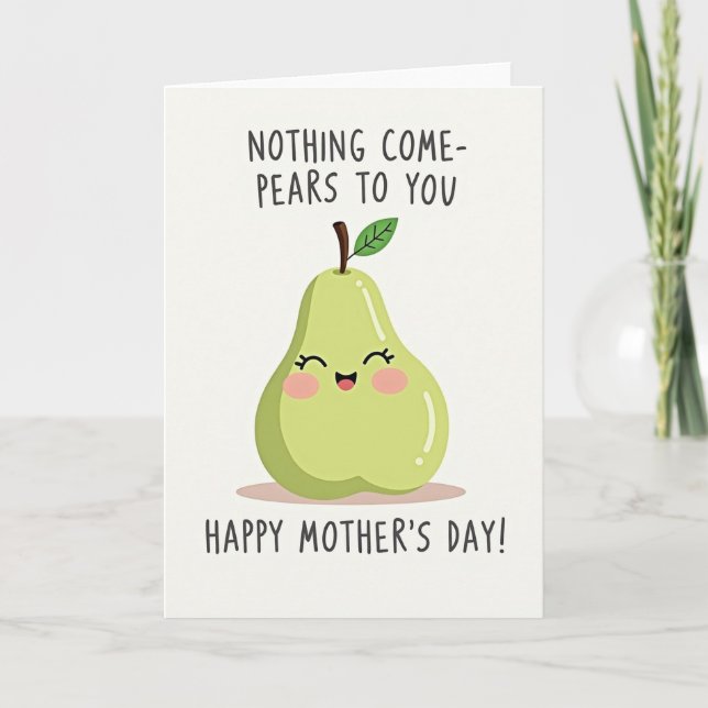 Sweet Pear Mothers Day Card Karte (Vorderseite)