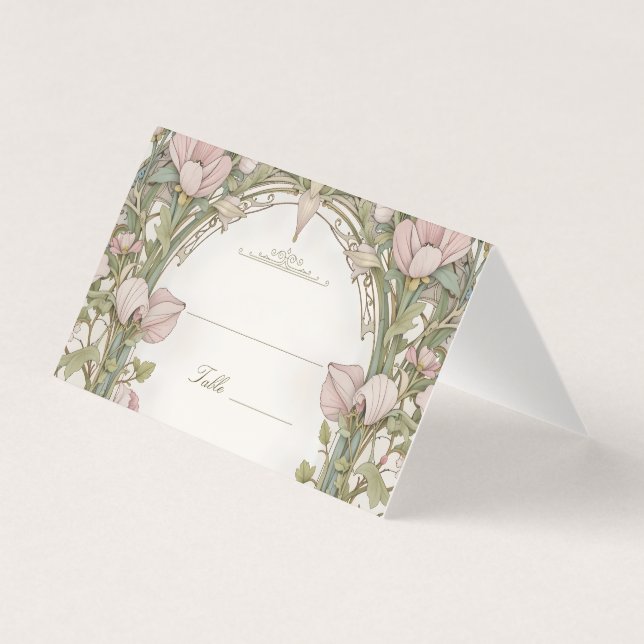 Sweet Peas Name Card Template (Vorderseite)
