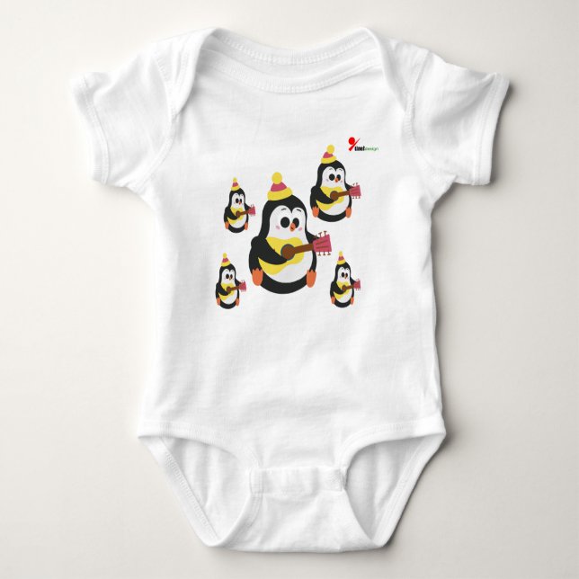 Sweet Penguin Baby Bodysuit Strampler (Vorderseite)