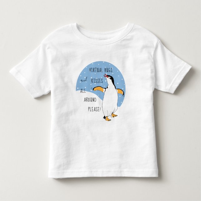 Sweet Penguins Virtual Hugs und Kisses Kleinkind T-shirt (Vorderseite)