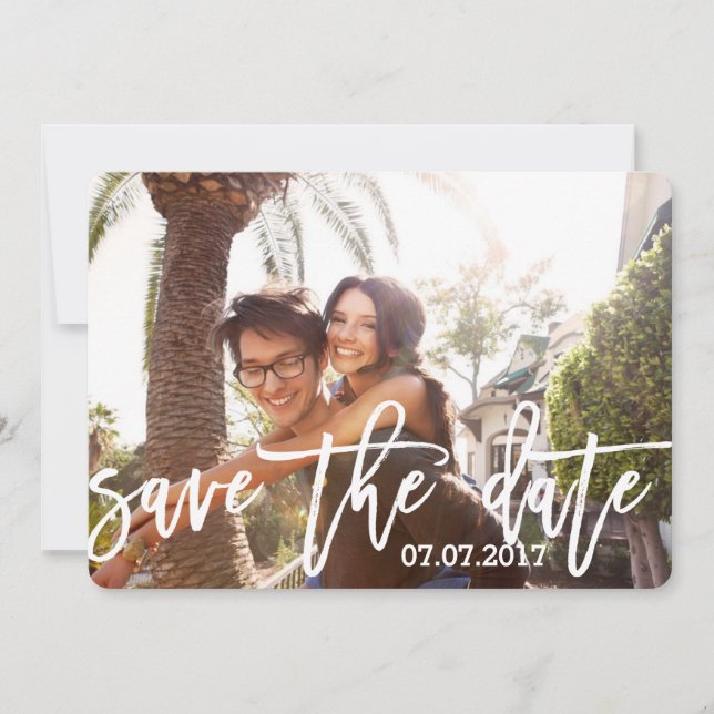 Sweet Personalisiert Foto Save the Date Card (Vorderseite)