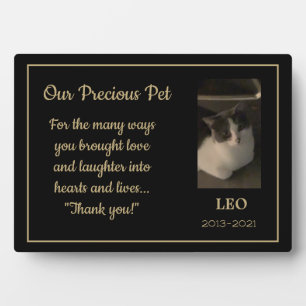 Sweet Pet Memorial Custom Tabletop-Plakette Fotoplatte