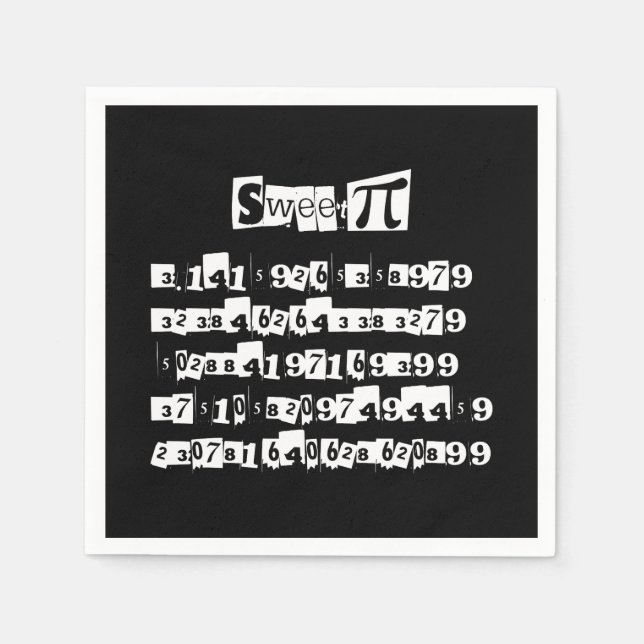 Sweet Pi Serviette (Vorderseite)