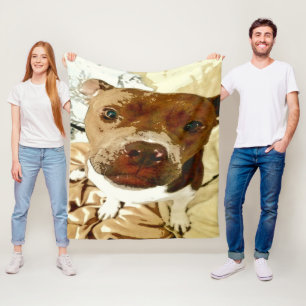 Sweet Pibble Face Fleecedecke