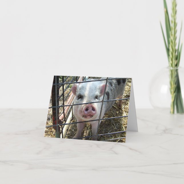 Sweet Pig Denken Sie an Ihre Karte (Vorderseite)