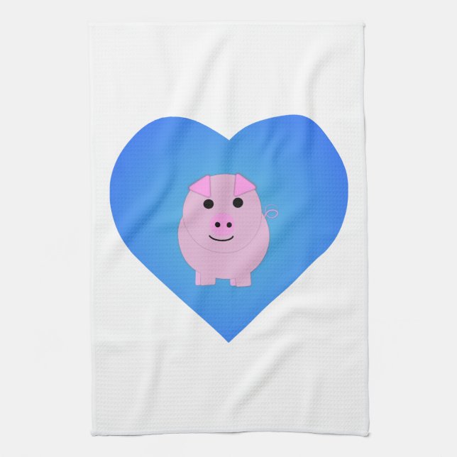 Sweet Piggy Liebe Geschirrtuch (Vertikal)