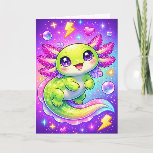 Sweet Pink and Purple Birthday Card for Girls Karte (Vorderseite)