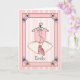 Sweet Pink Ballet Personalisiert Grußkarte Karte (Orchid)