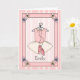 Sweet Pink Ballet Personalisiert Grußkarte Karte (Small Plant)