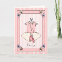 Sweet Pink Ballet Personalisiert Grußkarte