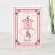 Sweet Pink Ballet Personalisiert Grußkarte Karte (Vorderseite)
