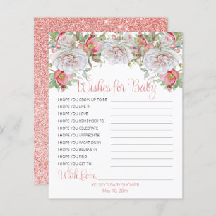 Sweet Pink Blooms Pink Girl Dusche Wünsche für Bab
