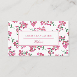 Sweet Pink Blume Blumenmuster Visitenkarte