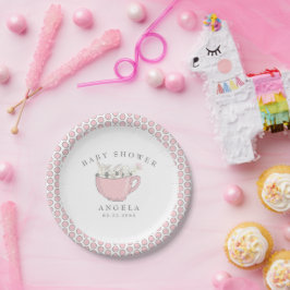 Sweet Pink Bunnies in einer Cup Baby Dusche Pappteller