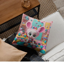 "Sweet Pink Bunny Kissen - Adorable Kinderzimmer K