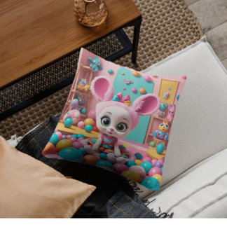 "Sweet Pink Bunny Kissen - Adorable Kinderzimmer K