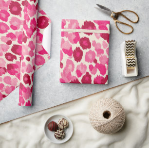 Sweet Pink Cheetah Chic - Wrapping Paper Roll Geschenkpapier