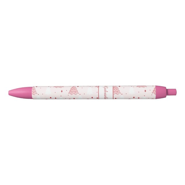 Sweet Pink Christmas Tree Pen Kugelschreiber (Vorderseite)