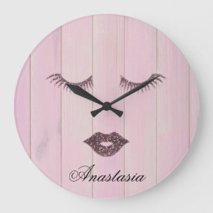 Sweet Pink Coll Große Wanduhr