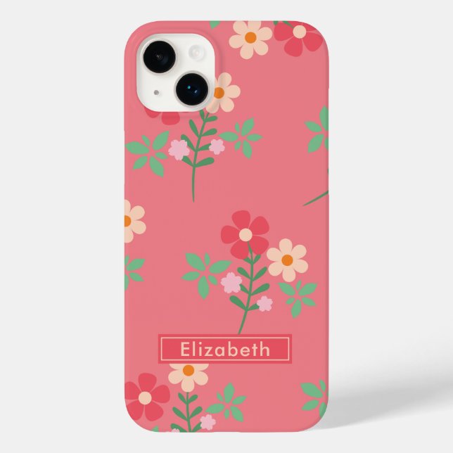 Sweet Pink Daisy Bouquet Retro Case-Mate iPhone Hülle (Rückseite)