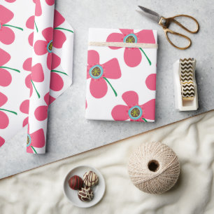 Sweet Pink Daisy Pop Sommer Blume Whimsical Gesche Geschenkpapier