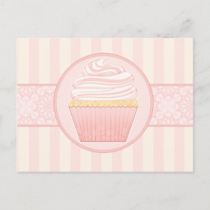 Sweet Pink Elegante Cupcake Postkarte