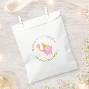 Sweet Pink Elephant Birthday Party Geschenktütchen