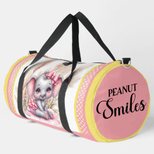Sweet Pink Elephant - Erdnusslächeln Duffle Bag