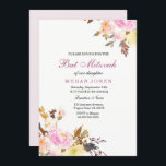 Sweet Pink Floral Girl Bat Mitzvah Einladung<br><div class="desc">Sweet Pink Floral Girl Bat Mitzvah Einladung Schöne Handgemalte Aquarell Blumendesign Floral Bouquet,  rustikal Blumenstrauß Siehe unser Set über Design Höflichkeit von: https://www.etsy.com/shop/SmallHouseBigPony</div>