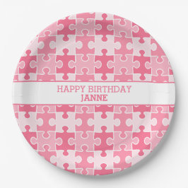 Sweet Pink Girly Puzzles Stücke Pappteller