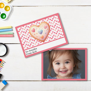 Sweet Pink Hearts Foto Klassenzimmer Valentinstag Mitteilungskarte
