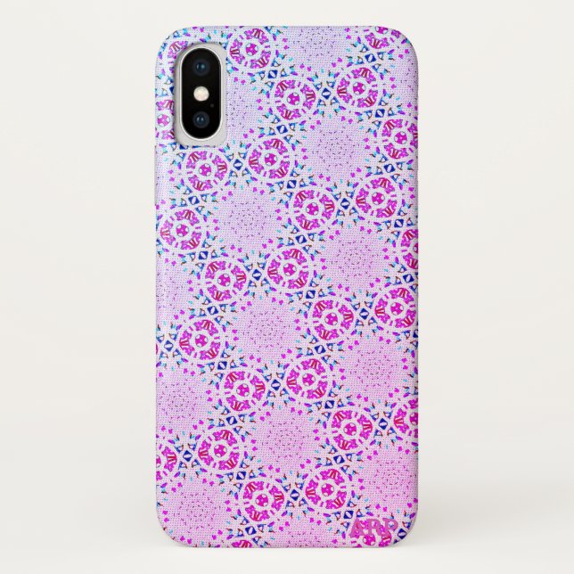 *~* Sweet Pink Muster Einzigartiges iPhone Case X (Rückseite)