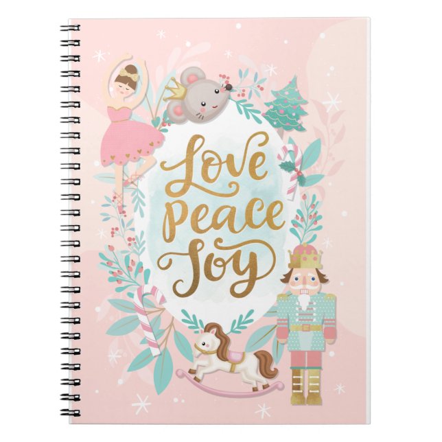 Sweet Pink Nutcracker Ballerina Notebook & Journal Notizblock (Vorderseite)