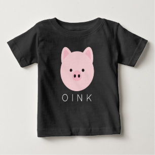 Sweet Pink Pig Baby T-shirt
