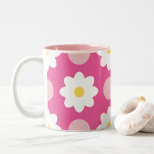 Sweet Pink Retro Floral Muster