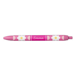 Sweet Pink Retro Floral Pattern Pen Kugelschreiber