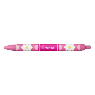 Sweet Pink Retro Floral Pattern Pen Kugelschreiber