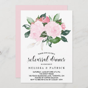 Sweet Pink Rose Probe Abendessen Einladung