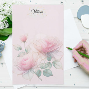Sweet Pink Roses Briefpapier