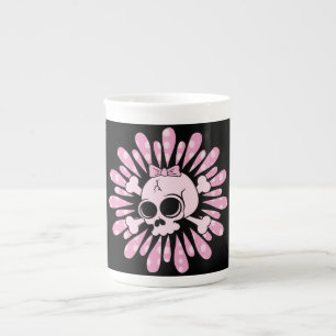 Sweet Pink Skull Prozellantasse