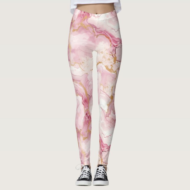 Sweet pink Taffy Candy Leggings (Vorderseite)