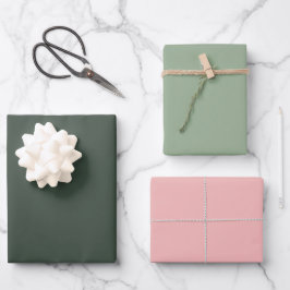 Sweet Pink und Green Geschenkpapier Set